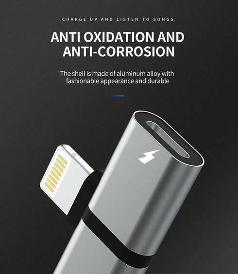 Headphone Adapter for Iphone(2pack)Adaptador para Splitter Audio and Charge Charger Dual Lightning Earphone 2 in 1 Dongle Jack Earbud Cable Compat...