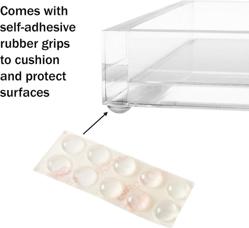 Acrylic Tray Organizer - Clear Minimalist Catchall Holder for Bedside, Bathroom, and Office Storage - Aesthetically Pleasing Room Decor by Lavish ...