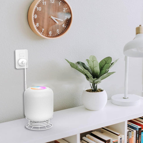 White Mini Smart Speaker Table Stand Sound Box Support Audio Bracket Compatible with HomePod...