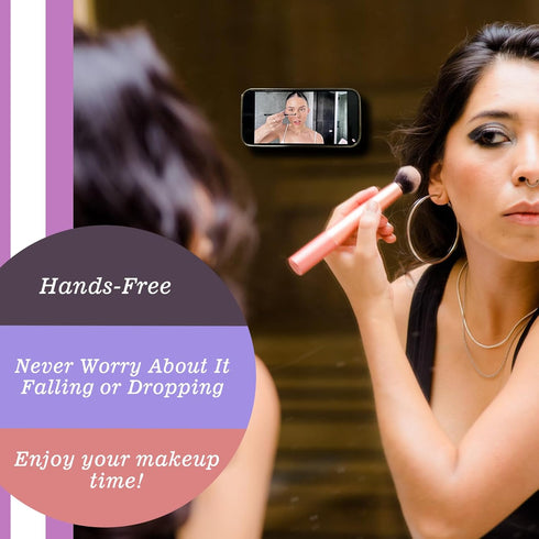 Suction Phone Case Mount, Silicone Suction Cup Collapsible Phone Grip Holder Stand, Hands-Free Cell Phone Accessory Holder for Selfies and Videos ...