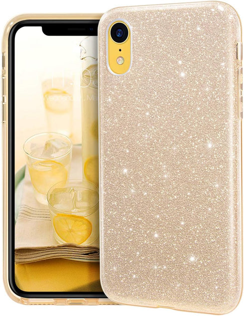MATEPROX Compatible with iPhone XR case,Bling Sparkle Cute Girls Women Protective Case for Phone XR 6.1"(Gold)...
