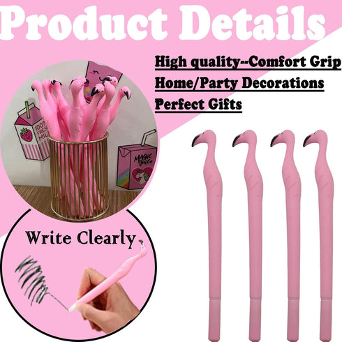 MIAO YUAN 20PCS Cute Pink Flamingo Gel Pens Gift for Child, Women, Coworkers, Hostess and Girlfriend, Great Party Supplies and School Supplies, Bl...