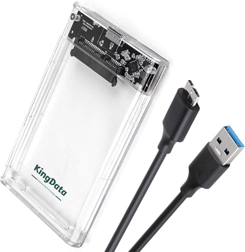 SSD HDD Hard Drive Enclosure 2.5" inch SATA III USB 3.0 Caddy Case External Reader Laptop Fast Data Trasfer UASP Cable Included Tool-Free LED Indi...