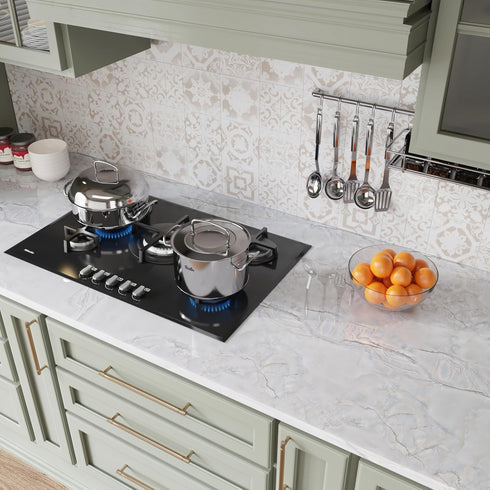 CRE8TIVE Grey White Marble Contact Paper for Countertops Glossy Marble Wallpaper Peel and Stick Countertop Contact Paper Waterproof Self Adhesive ...