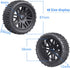 Hobbypark (4-Pack) 1/10 Scale Off Road Buggy Tires & Wheel Rims Set Front and Rear 12mm Hex Hubs with Foam Inserts for RC Hobby Car...