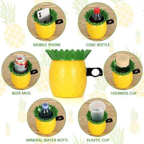 Accmor Bike Cup Holder, Bike Water Bottle Holders, Pineapple Universal Bar Drinks Cup Holder with Metal Clamp for Bicycle, Motorcycle, Wheelchair,...