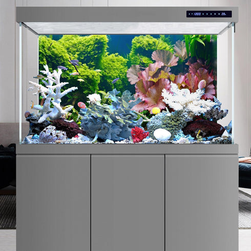 AWERT 30x18 inches Aquatic Plant Aquarium Background River Bed & Lake Fish Tank Background Vinyl...