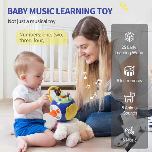 Toddler Toys for 1 Year Old Boy Activity Cube Learning Educational Musical Busy Cube Baby Toy 3 6 9 12 Months Autism Sensory Toys Girl Boy 1st Bir...