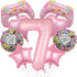 Pink Video Game Balloons, Video Game Controller Birthday Number Mylar Foil Balloon, Level Up Balloons for Girls Game On Birthday Decorations Video...