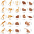 Dinosaur Head Skeleton Golden Dino Fossil Assorted Bones Playsets 23 PCS Action Figures Model Toys for Kids...