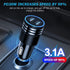 2Pack 60W USB Car Charger, 2 Ports Fast Charging Cigarette Lighter Adapter, Type C Mini Car Charger Adapter, Rapid Plug Power Delivery Compatible ...