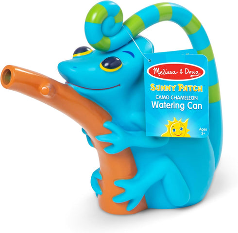 Melissa & Doug Sunny Patch Camo Chameleon Watering Can With Tail Handle and Branch-Shaped Spout...