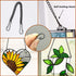 Stained Glass Window Hanging Chain Kit with Adhesive Hooks, Picture Hanging Chain Sunshine Catcher Metal Nickel Plating Stained Glass Window Panel...