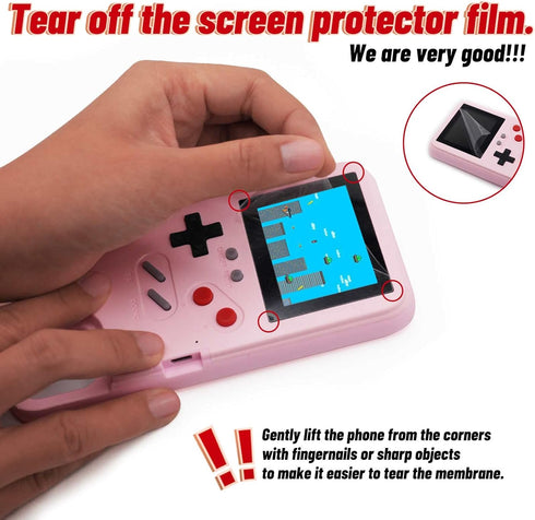 LucBuy Game Console Case Compatible for iPhone 13/13 Pro, Retro Protective Cover Self-Powered Case with 36 Small Games, Full Color Display, Shockp...