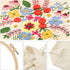 Canvas Tote Bag Embroidery Kit with Flower Pattern Instructions DIY Arts Crafts Supplies Cloth Threads Tools Beginners Needlepoint Kits(1)......