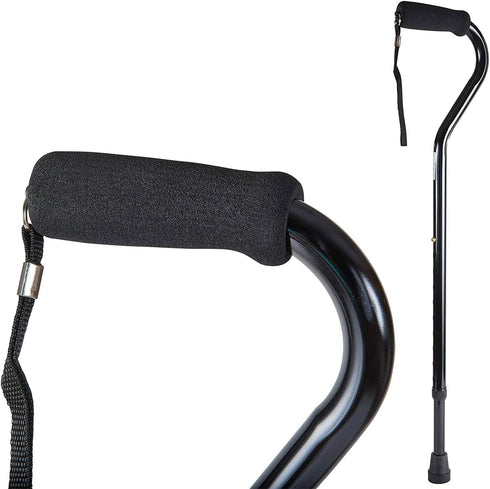 DMI Walking Cane and Walking Stick for Adult Men and Women, FSA Eligible, Lightweight and Adjustable, Ergonomic Hand Grip and Wrist Strap...