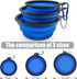 2-Pack Small Dog Travel Bowl, Collapsible Bowls for Dogs, Foldable Cat Water Bowl, Portable Pet Traveling Dish (Green & Blue)...