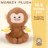 Monkey Stuffed Animal Cute Monkey Plush Soft Monkey Plushie with Banana Monkey toy Gift for Kids(10.5Inch)...
