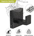 VAEHOLD 4 Pack Robe Towel Hooks for Bathrooms Matte Black Coat Hooks for Hanging Stainless Steel Heavy Duty Wall Mounted Shower Hooks Wall Hooks f...