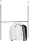 DecoBrothers Adjustable Hanging Closet Rod, Chrome...