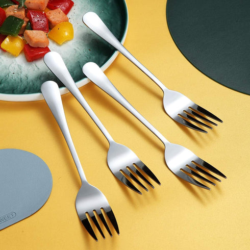 Serving Forks 4 Pieces, Kyraton Serving Fork Cold Meat Fork Stainless Steel Serving Utensils, Serving Set Packing of 4...