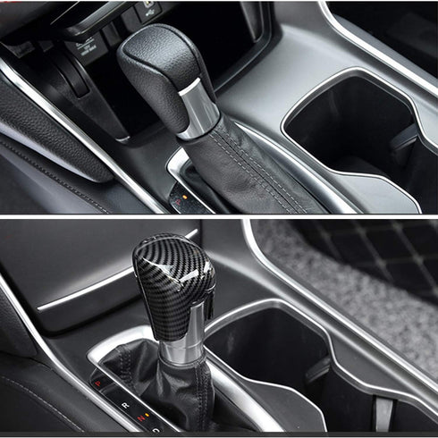 Ramecar for Honda Civic 2022-2024, for Accord 10th Gen 2018 2019 2020 2021 2022 2023 2024 Gear Shift Knob Cover Shifter Trim ABS Carbon Fiber...