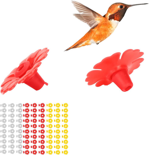CHICIRIS Hummingbird Feeder Flowers,30 Set Hanging Hummingbird Feeder Parts for Hummingbird Feeder Garden Outdoors Supplies (Red)...
