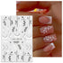 JMEOWIO 10 Sheets Glitter Flower Butterfly Leaves Nail Art Stickers Decals Self-Adhesive Pegatinas Uñas Black White Nail Supplies Nail Art Design ...
