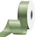 Green Sage Satin Ribbon 1 1/2 Inch x 50 Yards Double Faced Silk Ssatin Ribbon for Gift Wrapping, Flower Bouquet, Wreaths, Cuuting, Wedding, Ceremo...