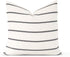 Hofdeco Mid Century Neutral Decorative Pillow Cover ONLY, Black Beige Stripes, 18"x18"...