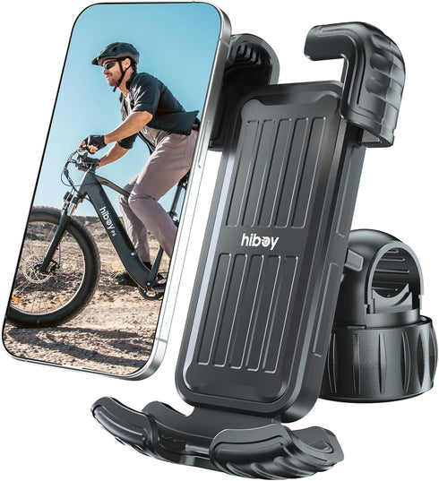 Hiboy Bike Phone Holder, 360° Rotation Adjustable Motorcycle Phone Mount,Bicycle Scooter Handlebar Phone Clip for 5.1" - 6.8" Smartphones......