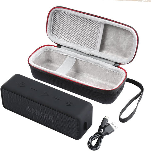 Hard EVA Bluetooth Speaker Storage Carrying Case Compatible With Anker SoundCore 2, Wireless Speaker Travel Portable Protective Box Organizer Bag....