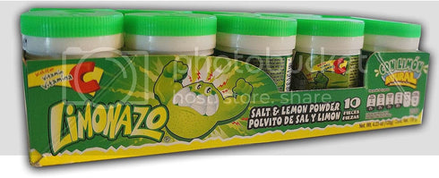 Jovy Candy Limonazo Salt and Lemon Powder Mini Shaker, 10 Piece...