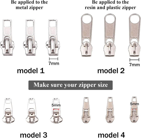 36 Pack Zipper Replacement Zipper Repair Kit, Silver...