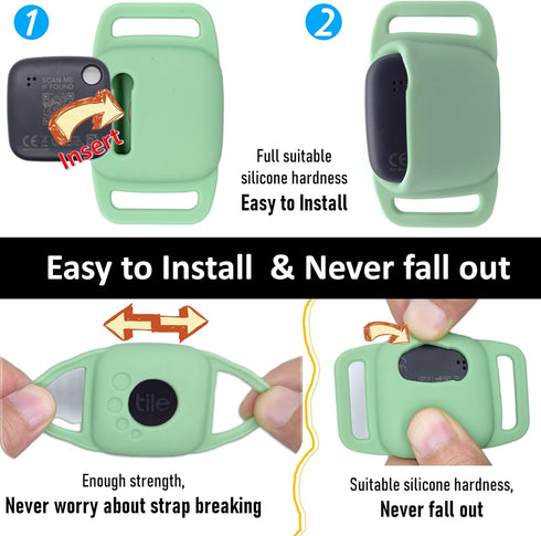 Silicone Case for Tile Mate 2022 for Dog, Protective Cover Sleeve for tilemate Finder for cat pet Collar Necklace Dropper, Secure Holder for Kids ...