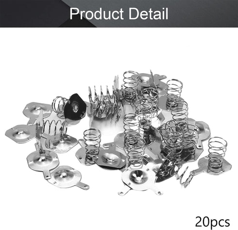 Fielect 20Pairs 18650 Battery Spring Plate 18650 Battery Positive Negative Conversion Spring Contact Nickeling Plate 16.5mmx16mm...