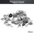 Fielect 20Pairs 18650 Battery Spring Plate 18650 Battery Positive Negative Conversion Spring Contact Nickeling Plate 16.5mmx16mm...