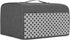 Yarwo 4 Slice Toaster Cover with Pockets and Top Handle, Nylon Toaster Cover Fits for Most 4 Slice Long Slot Toasters, Gray with Grid...