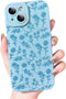 OOK Case for iPhone 15 Case Cute Flower Floral Design for Girls Women Soft TPU Camera Lens Protective Phone Cover for iPhone 15 6.1 Inch Blue...
