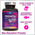 Women's Prenatal Multivitamin with Folic Acid + DHA, Prenatal Vitamin Supplement for Fetal Support w/ Folate, Omega 3, Vitamins D3, B6, B12 & Iron...
