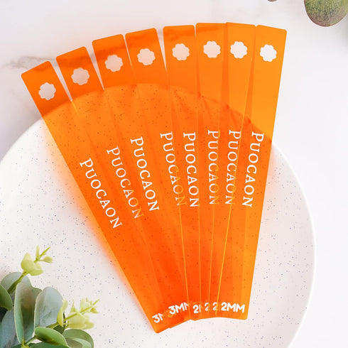 Puocaon Clay Depth Guides - Polymer Clay Thickness Guide Set for Clay Jewelry Making, 8 Pcs Clay Rolling Tools for Polymer Earrings, Roller Depth ...