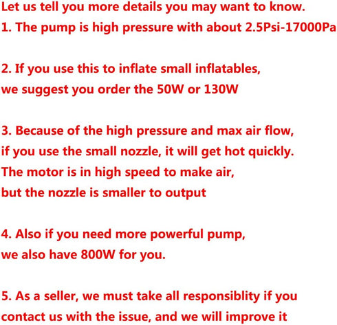BOMPOW Electric Air Pump for Inflatables, AC (110V), 600W, 20L/min, Black, 4 Detachable Nozzles, Inflator/Deflator, Queen/King Size Air Mattress, ...