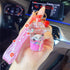 Cute panda Key Ring Decoration, Liquid Quicksand Floating Fox Handbag Accessories...