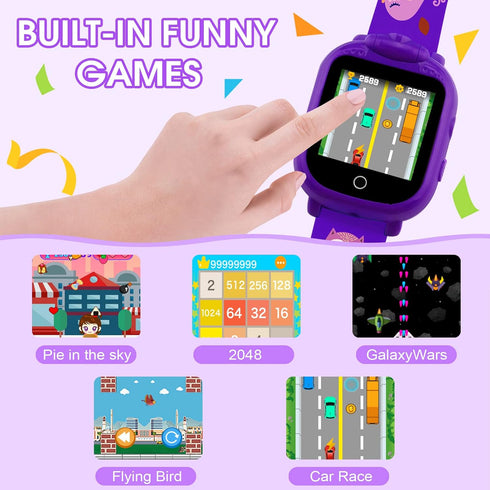 PROGRACE Kids Watch Girls Gift - Kids Watch Toddler Watch with Games 90° Rotatable Camera Music Alarm Pedometer Flashlight Calculator Touch Screen...
