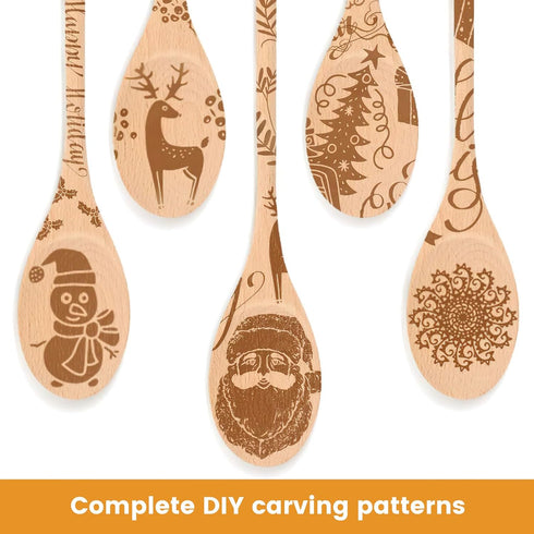 HANSGO 6PCS Wooden Spoons for Cooking, 12 Inch Wooden Mixing Spoons Long Handle, Large Wood Kitchen Utensils for Stirring Baking Tasting, DIY Avai...
