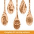HANSGO 6PCS Wooden Spoons for Cooking, 12 Inch Wooden Mixing Spoons Long Handle, Large Wood Kitchen Utensils for Stirring Baking Tasting, DIY Avai...