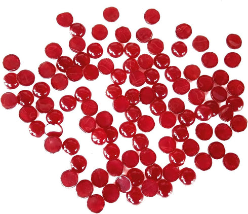 Rastogi Handicrafts Centerpieces,Glass Gems for Vase Fillers,Wedding Decoration Pebbles One Side Flat 100 pcs (Red) 12mm...