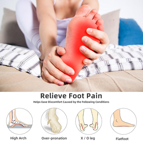 Arch Support for Plantar Fasciitis Relief, Adjustable Arch Support Sleeves for Men and Women with Gel Pads for Flat Feet, High Arches, Feet Pain R...