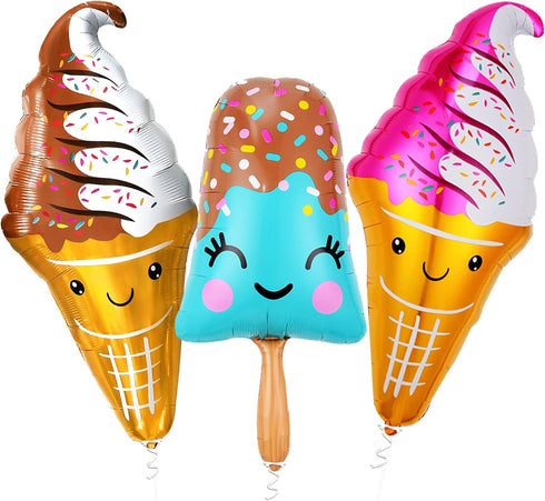 KatchOn, Giant Ice Cream Balloons - 39 Inch, Pack of 3 | Ice Cream Party Decorations | Popsicle Balloons for Summer Party decorations | Popsicle P...