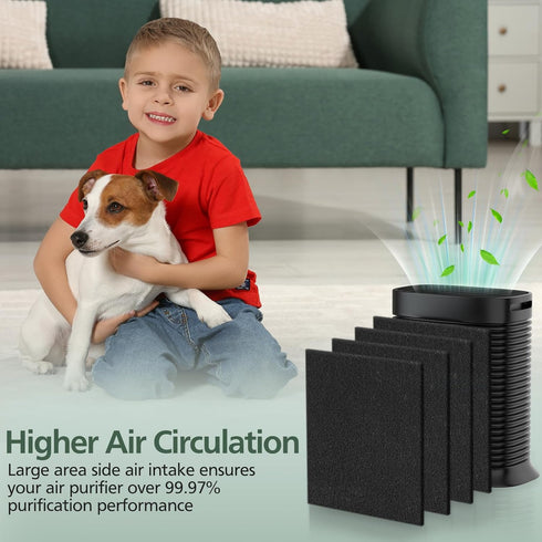 4Pack HPA300 Carbon Pre Filter Compatible with Honeywell HPA300 Series Air Purifier, Precut Premium HRF-A300 Activated Carbon Filter Replacement f...